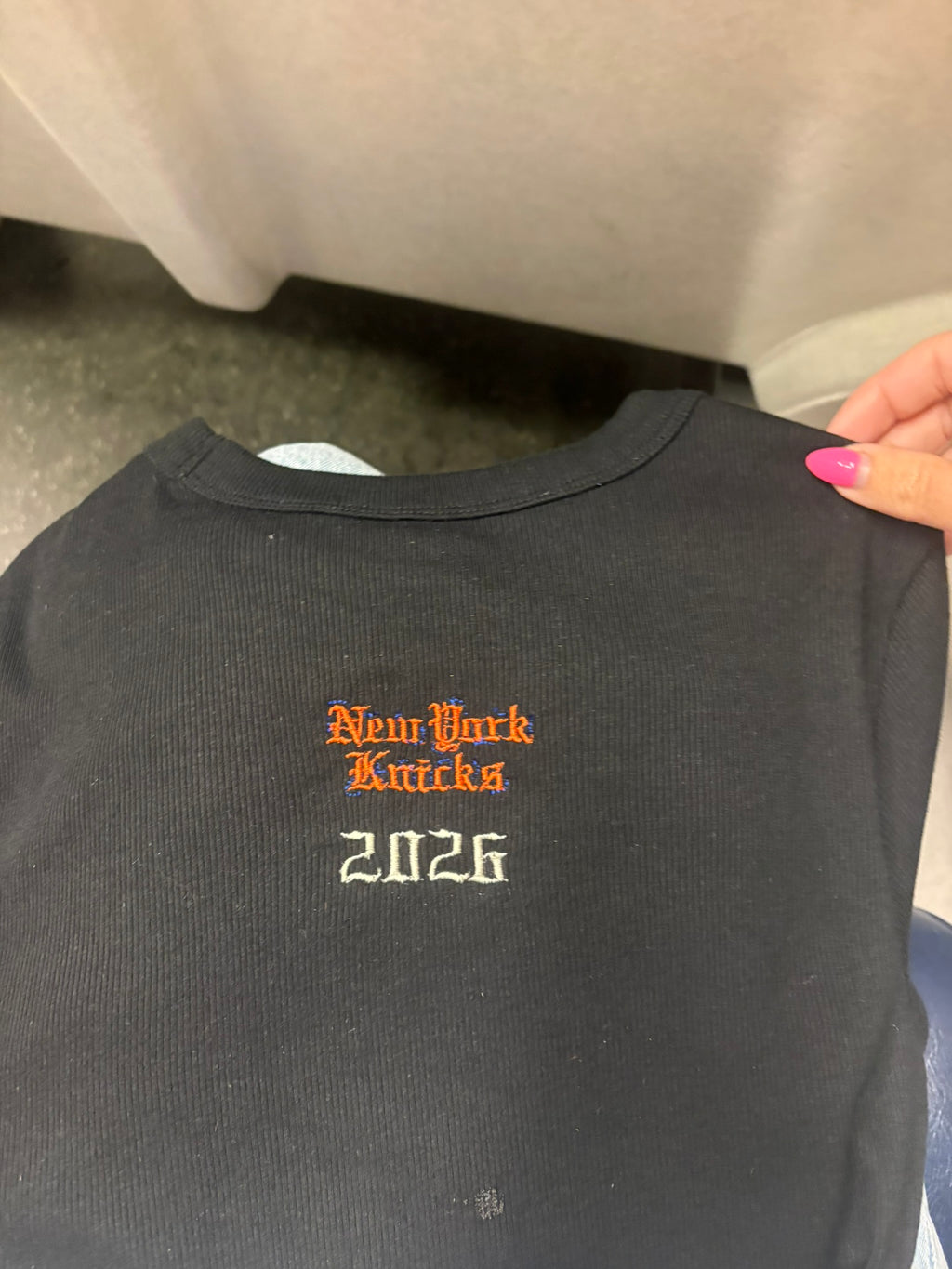 NY Knicks NBA Champions 2026 Embroidered Tee