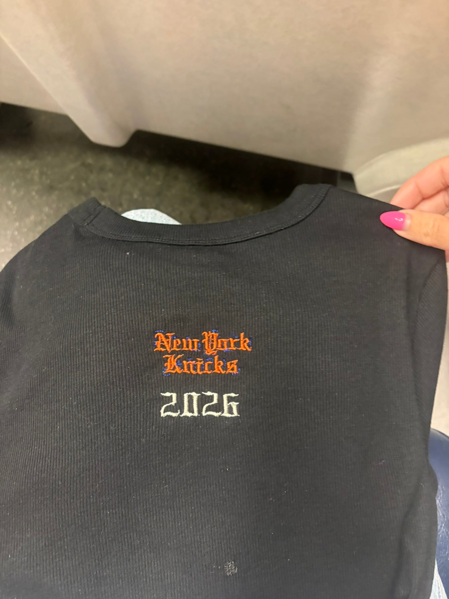 NY Knicks NBA Champions 2026 Embroidered Tee