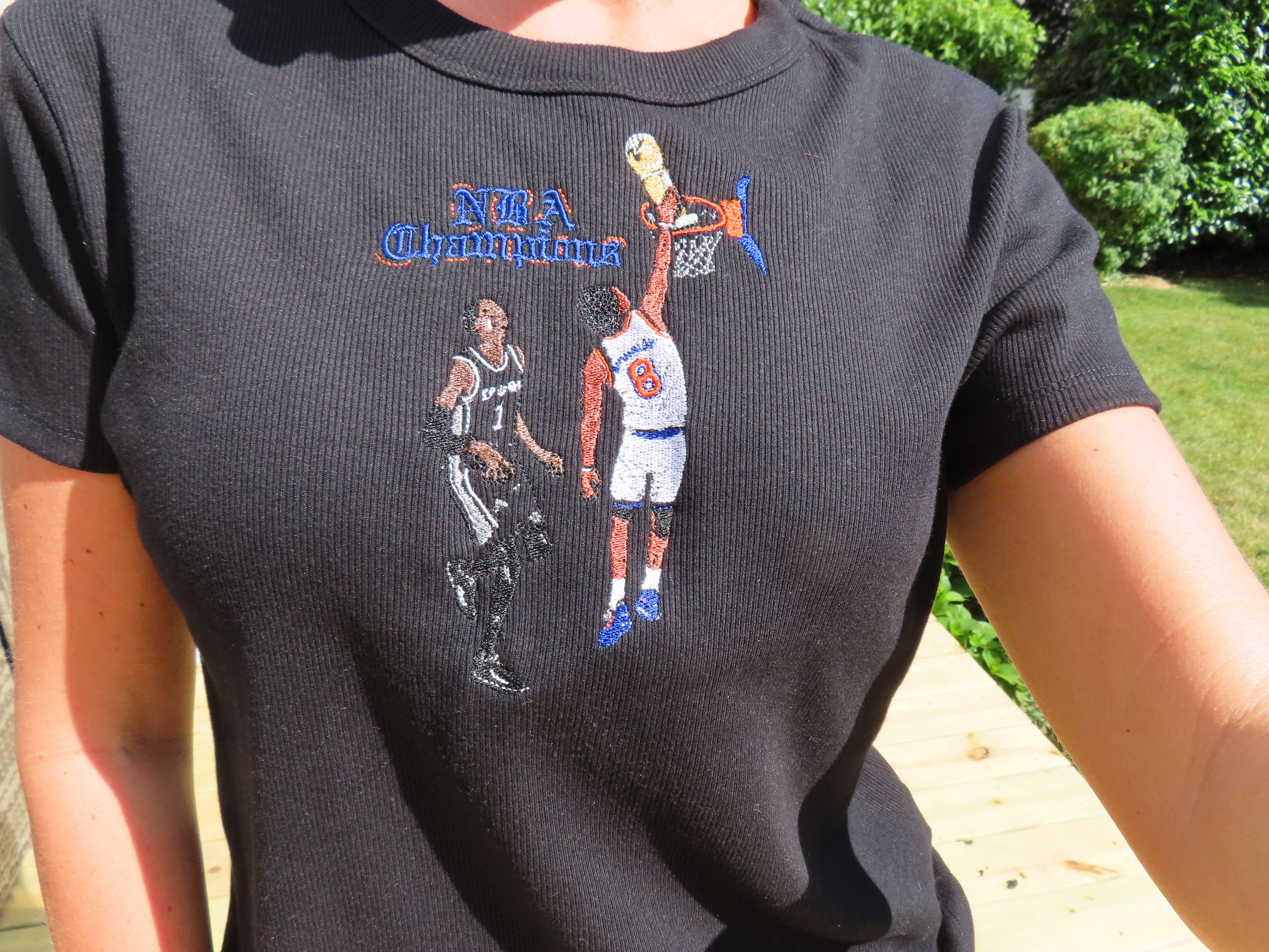 NY Knicks NBA Champions 2026 Embroidered Tee
