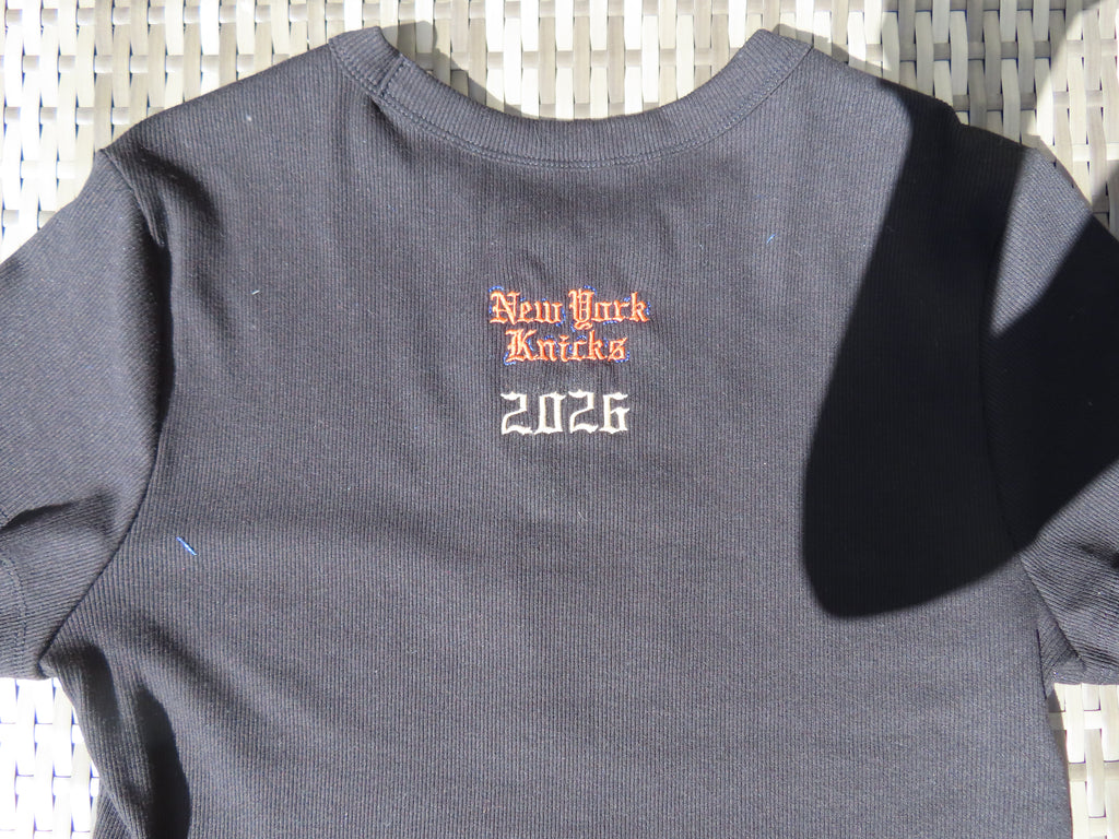 NY Knicks NBA Champions 2026 Embroidered Tee