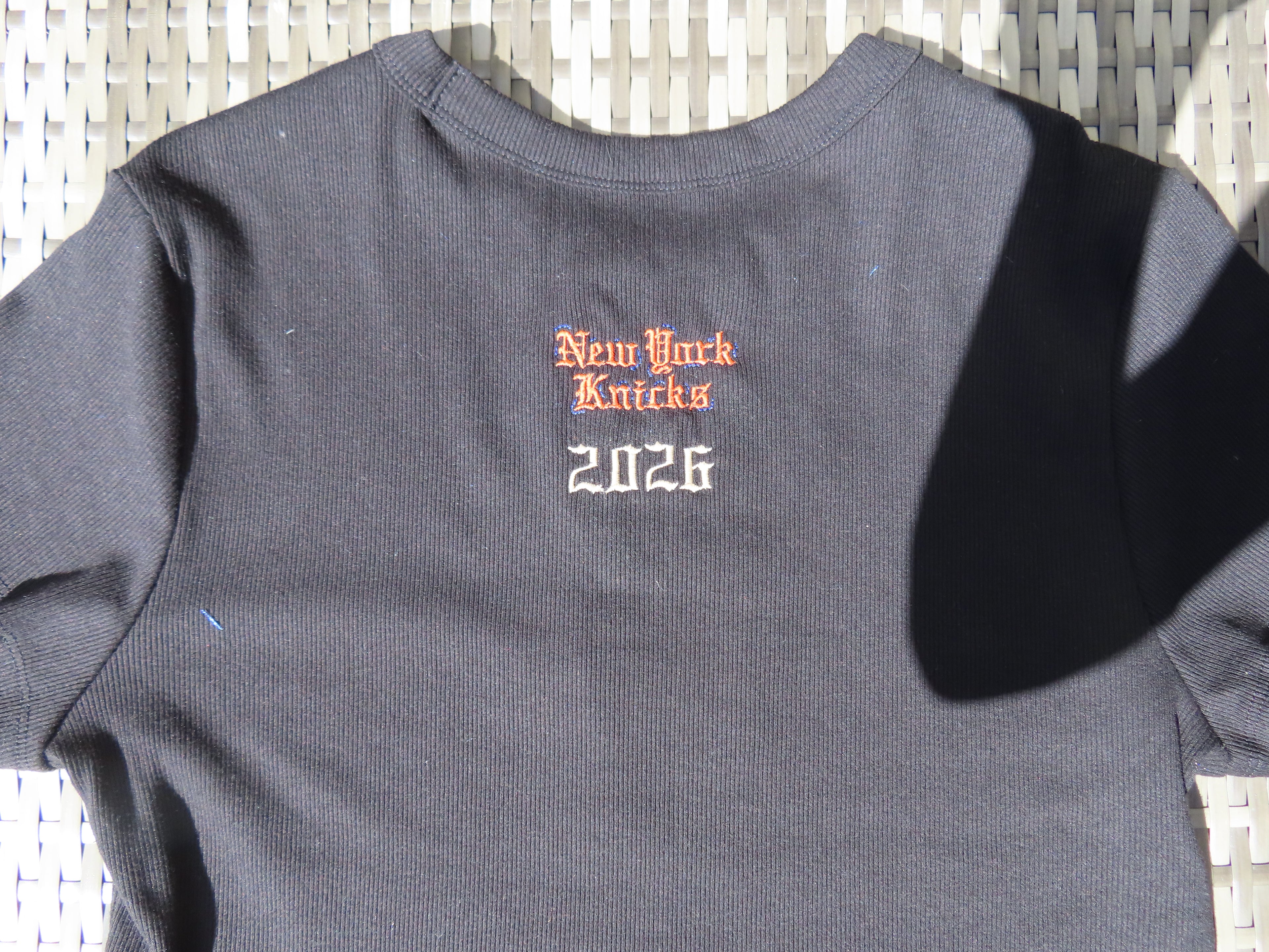 NY Knicks NBA Champions 2026 Embroidered Tee